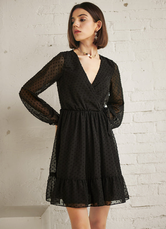 Robe Trapèze Noir Douceur