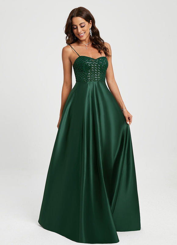 Robe Trapèze Élégance Satinée Émeraude - gallery 1