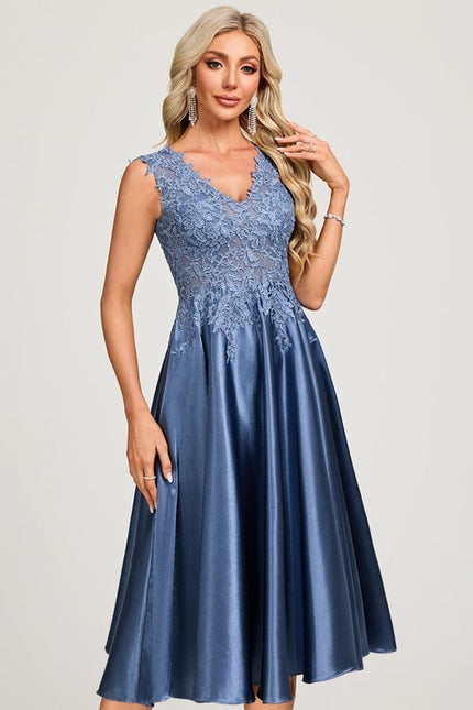 Robe Trapèze Élégante À Dentelle - gallery 4