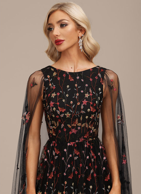 Robe Trapèze Nocturne Florale - gallery 3