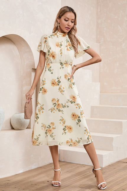 Robe Trapèze Fleur De Crème