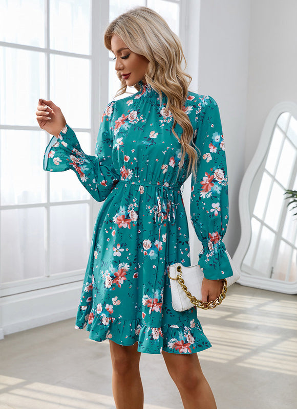 Robe Trapèze Flocon Pêche - gallery 3