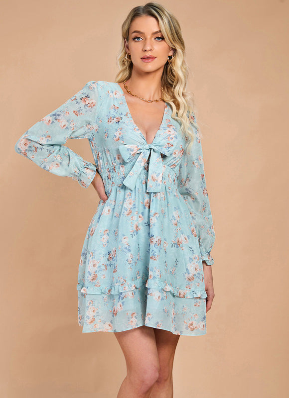 Robe Trapèze Floraison Légère - gallery 2
