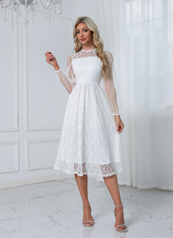 Robe Dentelle Trapeze - gallery 6