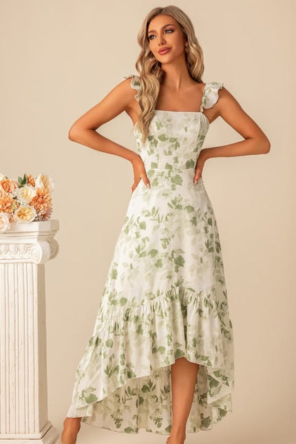 Robe Trapèze Fleurie Élevée