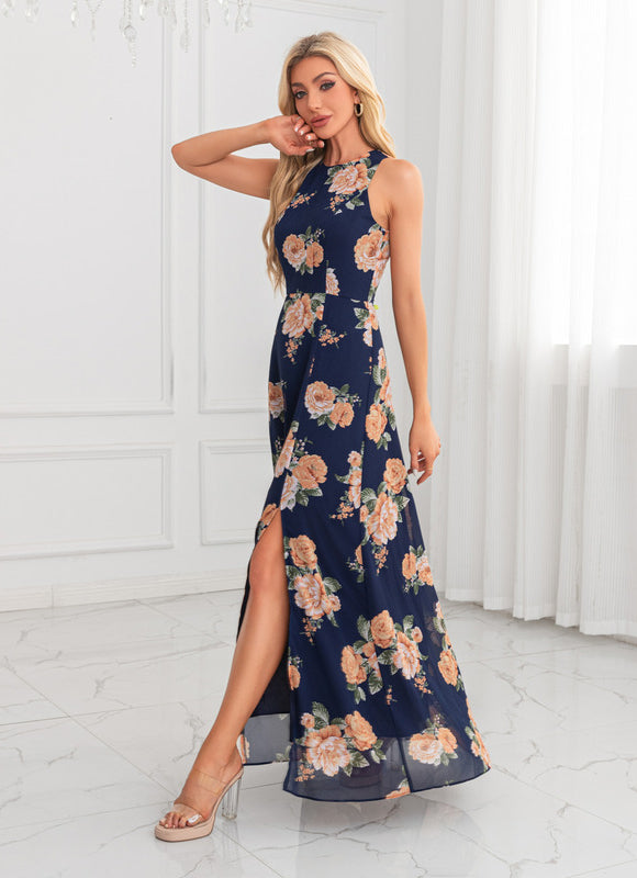 Robe Trapèze Fleur Marine Chic - gallery 3