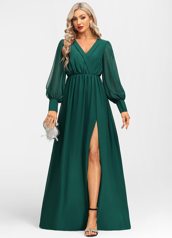 Robe Trapèze Élégante Mousseline - gallery 6