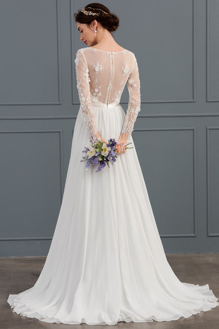 Robe Trapèze De Mariée Aérienne - gallery 4