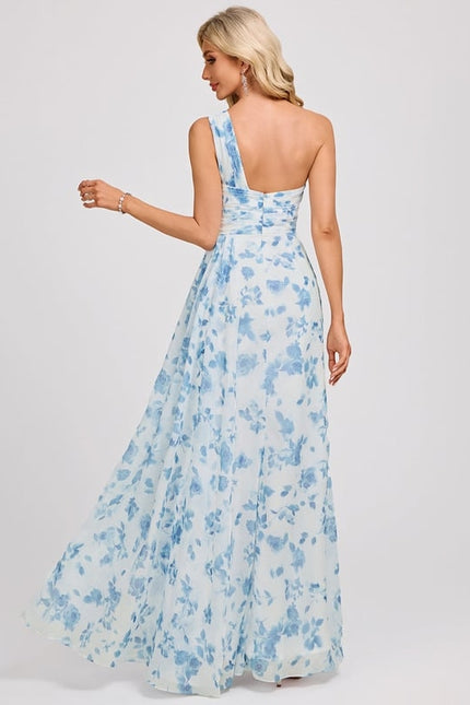 Robe Trapèze Asymétrique Beige - gallery 5