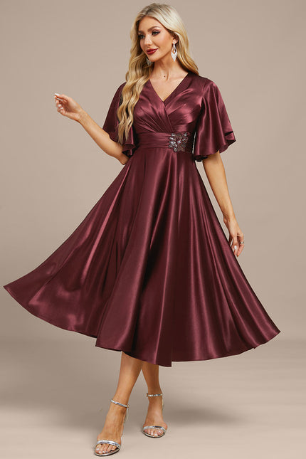 Robe Trapèze Chic Pour Mariage Grande Taille - gallery 4