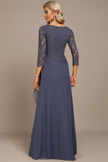 Robe Trapèze Bleue Vintage Soirée - gallery 3