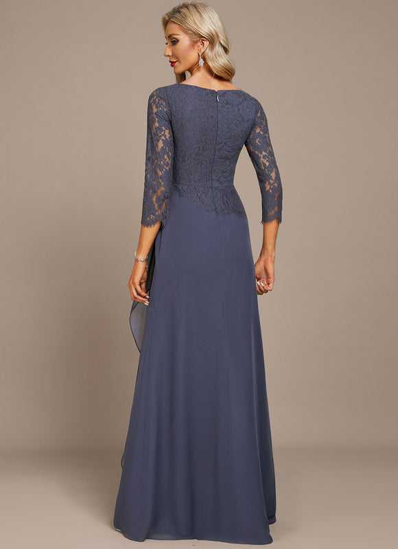 Robe Trapèze Bleue Vintage Soirée - gallery 3