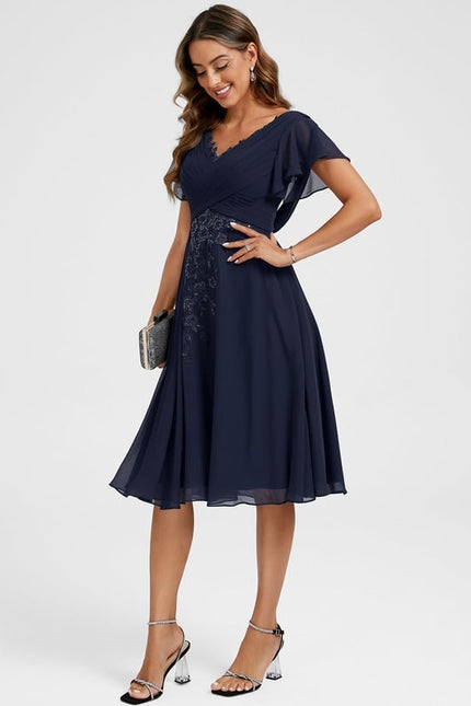 Robe Trapèze Élégance Marine - gallery 3