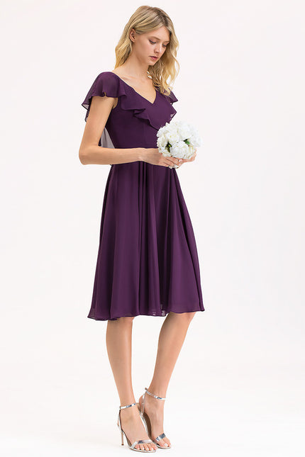 Robe Trapèze Bleu Vaporeux Chic - gallery 4