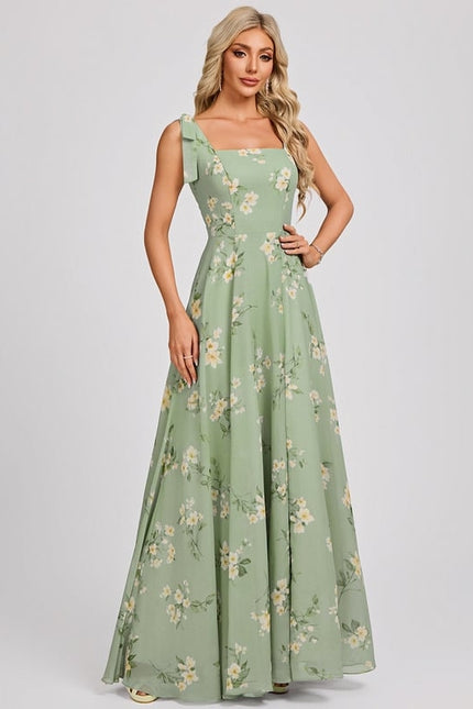 Robe Trapèze Élégante Vert Clair - gallery 1