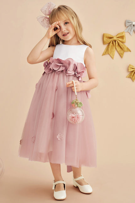 Robe Trapèze Fleur De Satin - gallery 9