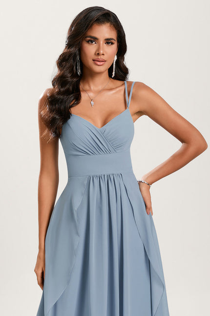 Robe Trapèze Mousseline Fendue - gallery 5