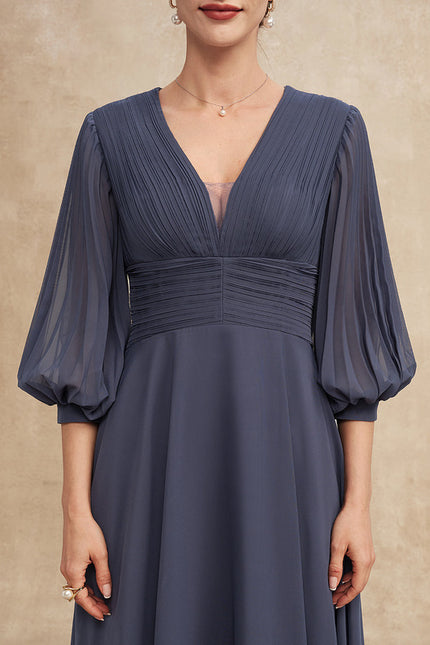 Robe Trapèze Chiffon Élégante - gallery 6