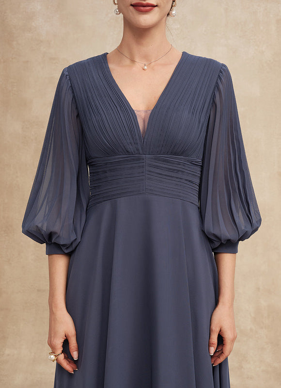 Robe Trapèze Chiffon Élégante - gallery 6