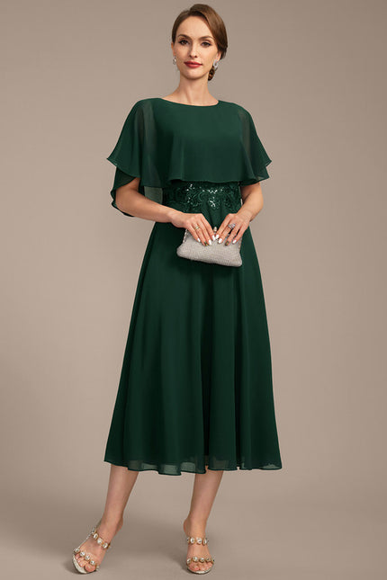 Robe Trapèze Verte Étoile - gallery 4