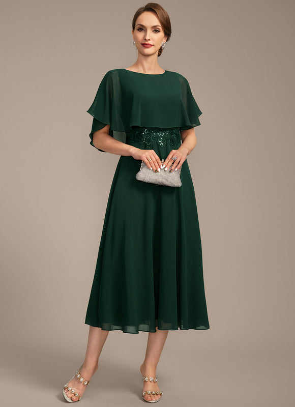 Robe Trapèze Verte Étoile - gallery 4