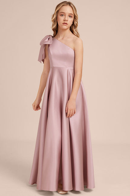 Robe Trapèze Asymétrique Rosée - gallery 1