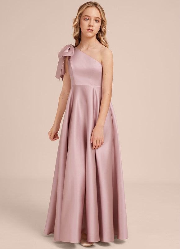 Robe Trapèze Asymétrique Rosée - gallery 1