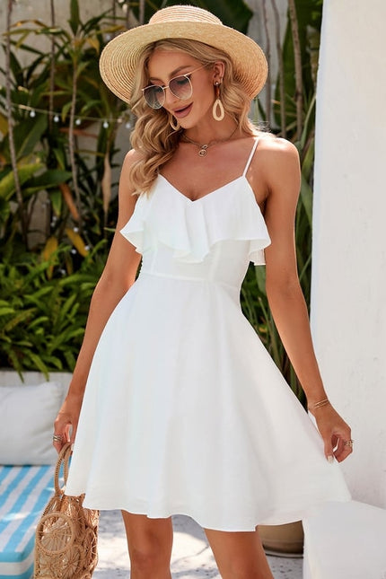 Robe Trapèze Éclat Blanche - gallery 6