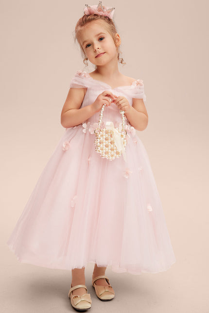 Robe Trapèze Rose Pastel À Fleurs 3D - gallery 6