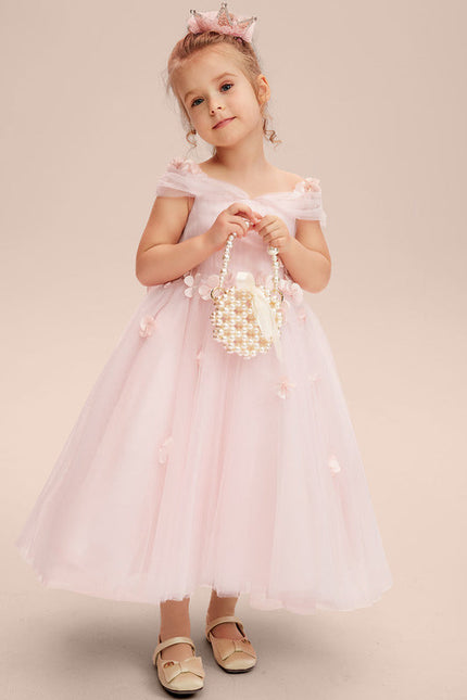 Robe Trapèze Rose Pastel À Fleurs 3D - gallery 6
