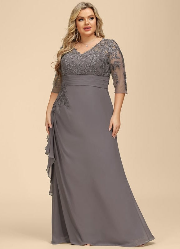 Robe Trapèze Nuance De Velours - gallery 5