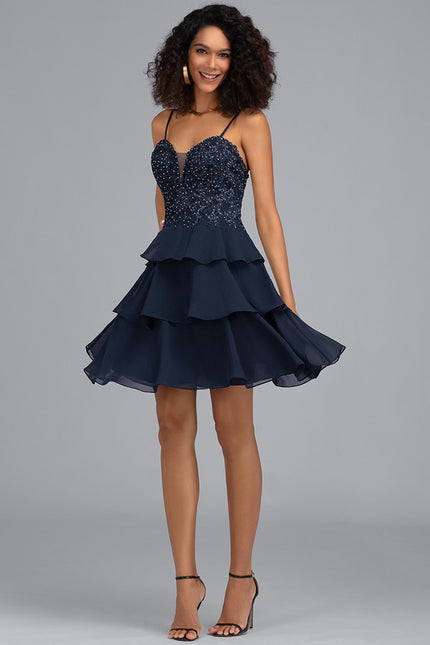 Robe Trapèze Chic Festif Satiné - gallery 1