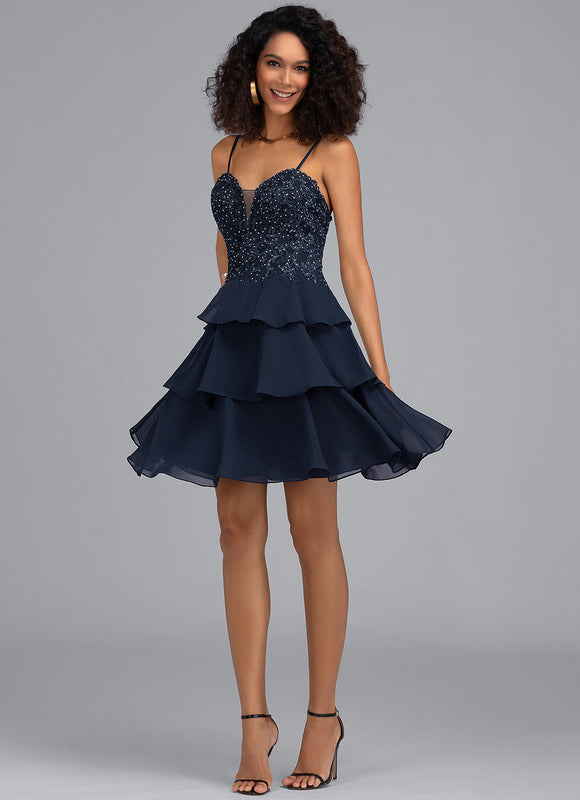 Robe Trapèze Chic Festif Satiné - gallery 1