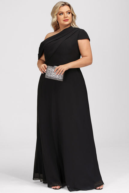 Robe Trapèze Noire Plissée Soirée - gallery 8