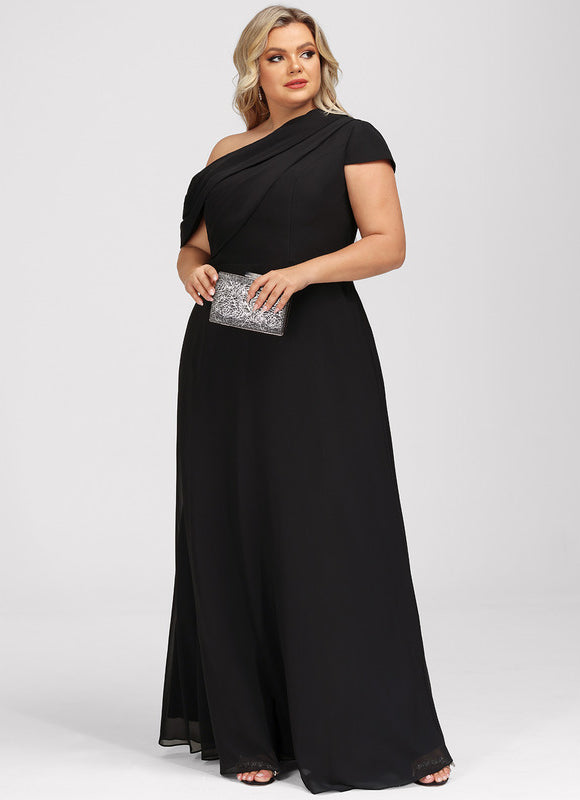 Robe Trapèze Noire Plissée Soirée - gallery 8