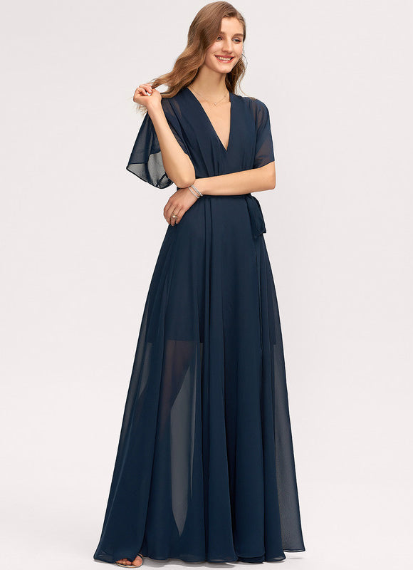 Robe Trapèze Longue Beige Élégante