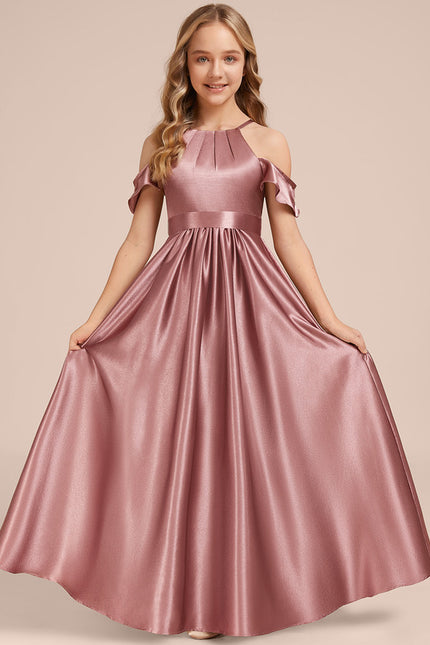 Robe Trapèze Satin Bordeaux