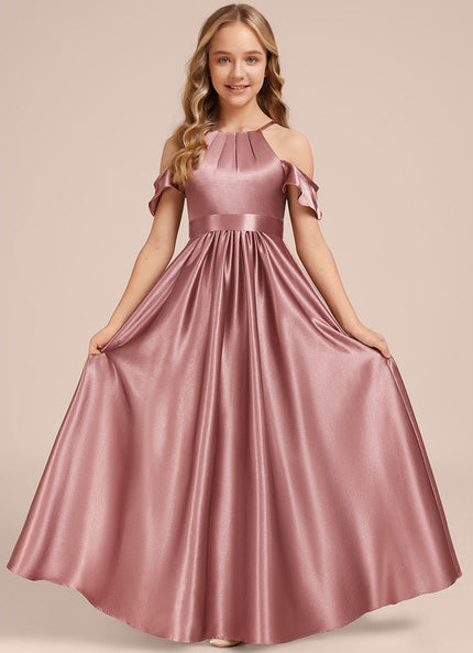 Robe Trapèze Satin Bordeaux