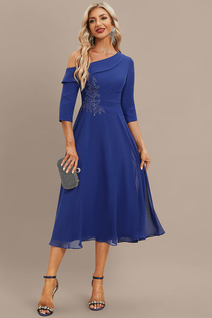 Robe Trapèze Saphir Flottant - gallery 1