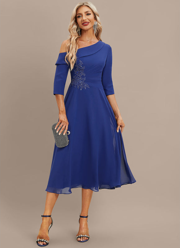 Robe Trapèze Saphir Flottant - gallery 1