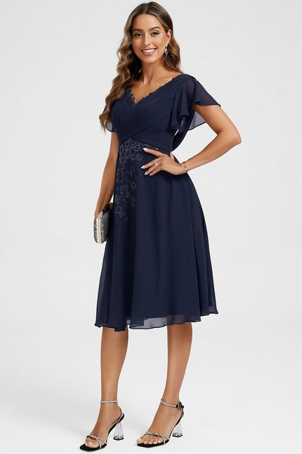 Robe Trapèze Élégance Marine - gallery 1