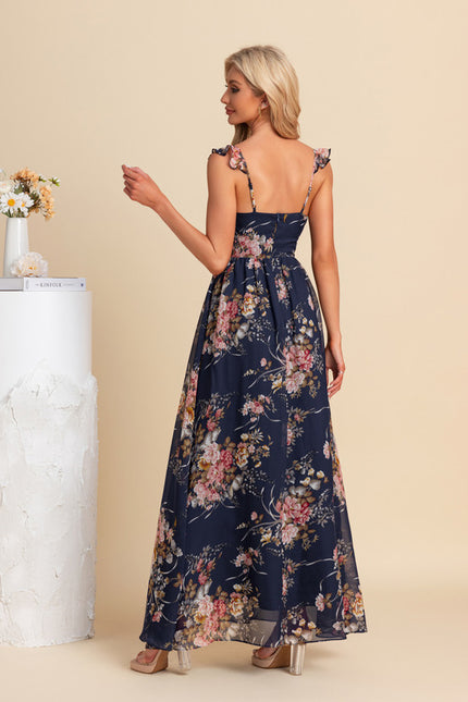 Robe Trapèze Nuit Florale Évasée - gallery 1