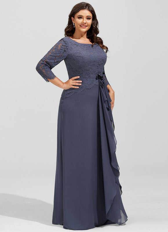 Robe Trapèze Bleue Vintage Soirée - gallery 6