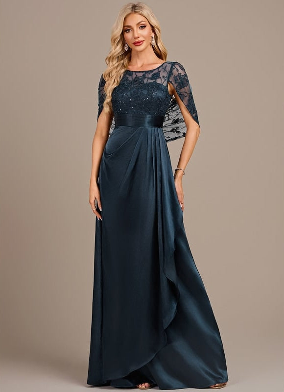 Robe Trapèze Élégante Marine - gallery 2