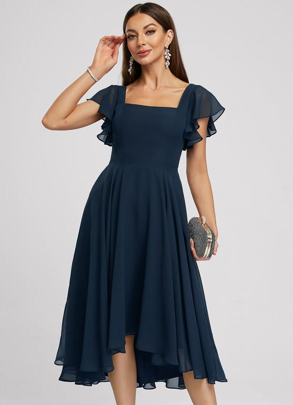 Robe Trapèze Atypique Chiffon - gallery 1