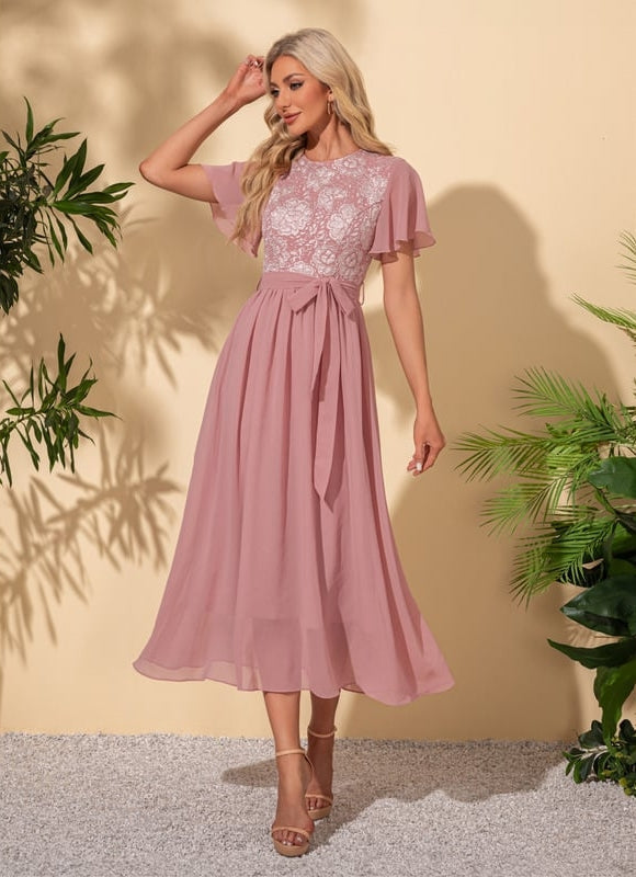 Robe Trapèze Roseau Éthéré - gallery 4