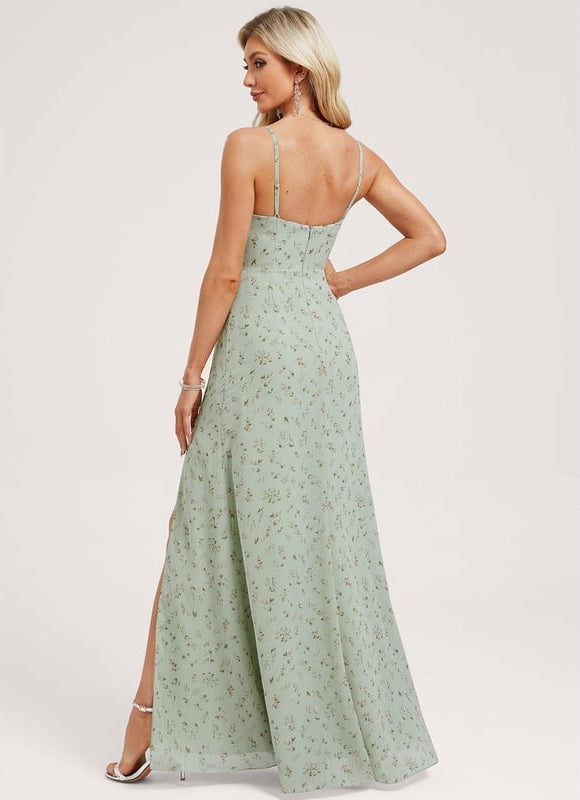 Robe Trapèze Flottante Olive - gallery 4