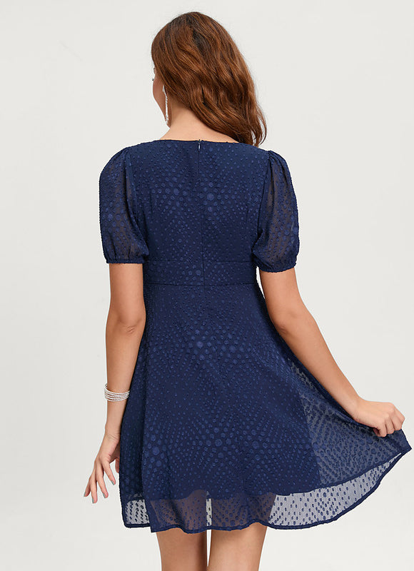 Robe Trapèze Marine Éthérée - gallery 7