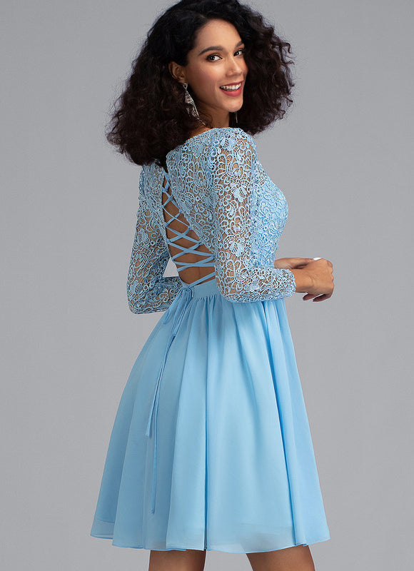 Robe Trapèze Courte Festive