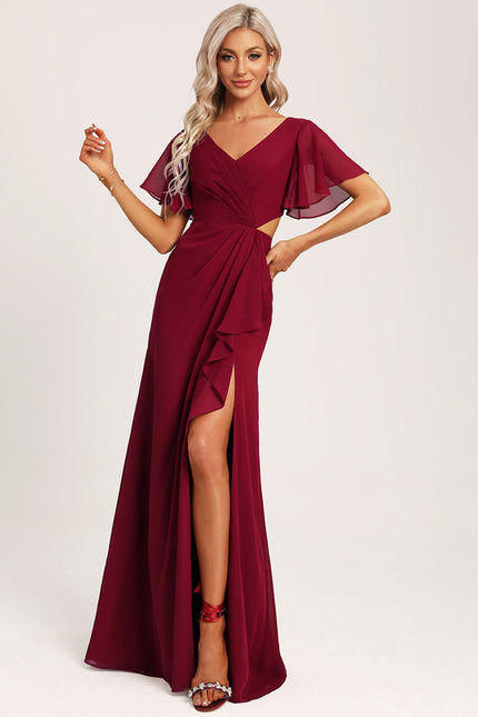 Robe Trapèze Mousseline Fendue - gallery 5